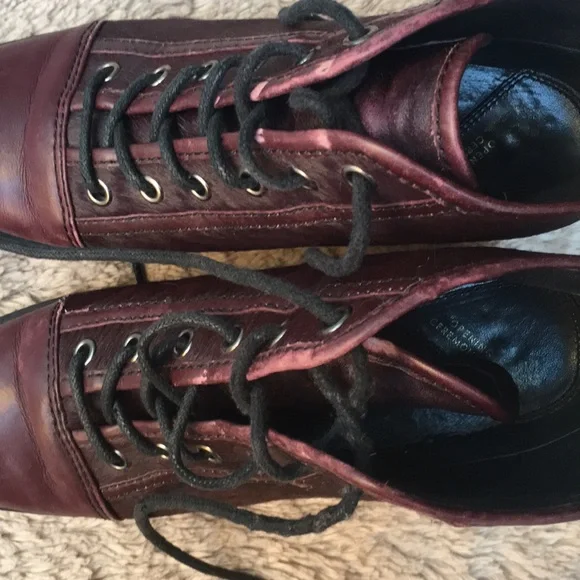Opening Ceremony Burgundy Lace Up Boots - Picture 7 of 10
